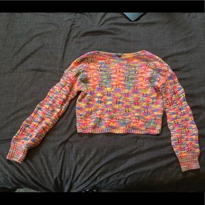 Wild Fable Pink Rainbow Knit Sweater Womens S